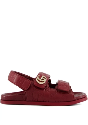 Gucci Double G flat sandals - Red