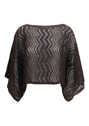 Missoni zigzag-pattern blouse - Brown