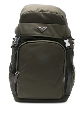 Prada logo-plaque backpack - Green