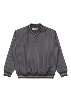 Metalwood Studio logo-motif V-neck sweatshirt - Grey