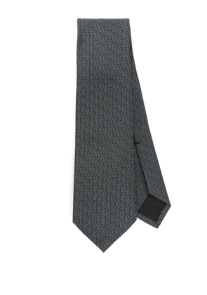 Gucci logo-jacquard tie - Grey