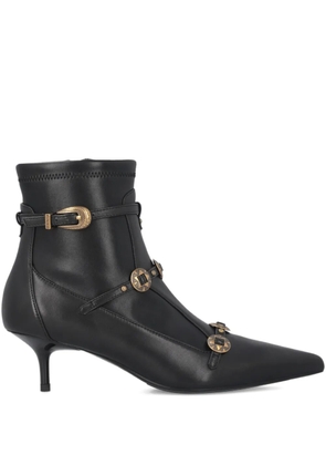 PINKO buckle-embellished leather boots - Black