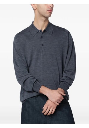 John Smedley Dorset long-sleeve polo shirt - Grey