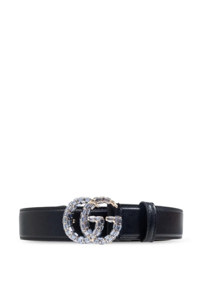 Gucci GG Marmont crystal-embellished belt - Blue