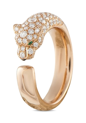 Cartier Panthere multi-stone rose gold ring - Pink