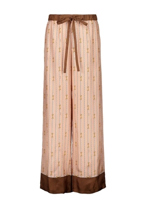 Gucci printed silk trousers - Pink