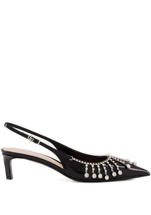 Gucci 45mm Guinevere chain detail pumps - Black