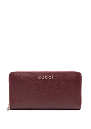 Gucci logo-lettering wallet - Red