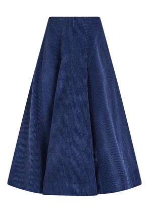 Rosie Assoulin corduroy A-line skirt - Blue