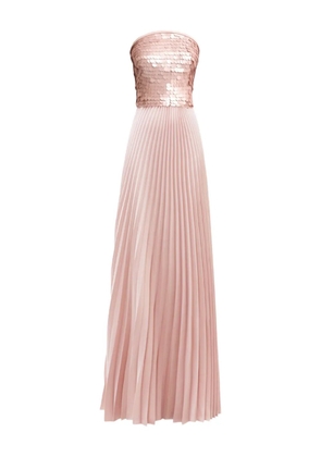 Gemy Maalouf sequinned-bodice strapless maxi dress - Pink