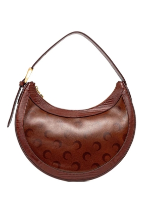 Marine Serre Moon crescent-shape shoulder bag - Brown