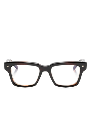 VALENTINO GARAVANI EYEWEAR XXII rectangle-frame glasses - Brown