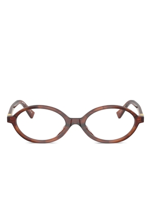 Miu Miu Eyewear oval-frame glasses - Brown