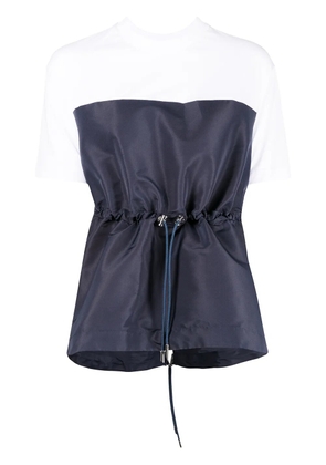 Alexander McQueen asymmetric drawstring top - Blue