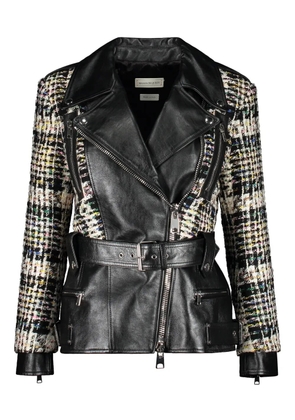 Alexander McQueen hybrid biker jacket - Black