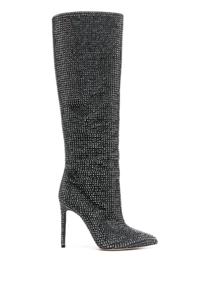 Paris Texas Holly 115mm crystal-embellished boots - Black