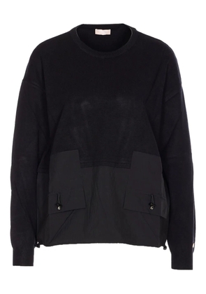 LIU JO crew-neck panelled sweatshirt - Black