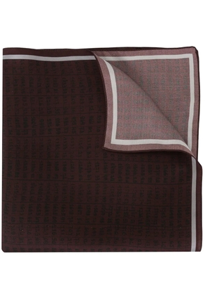 Zegna numeric print scarf - Purple
