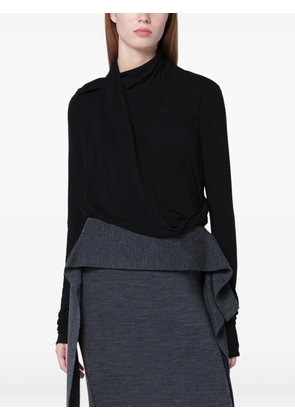 ENTIRE STUDIOS draped-collar blouse - Black