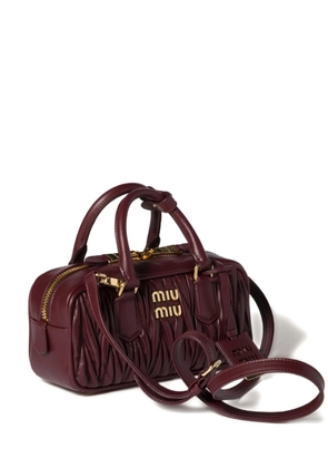 Miu Miu Arcadie matelassé nappa leather bag - Red