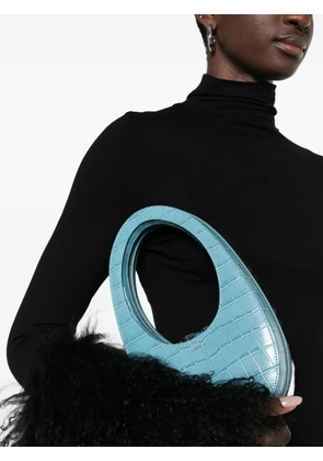 Coperni mini croc-effect zip tote bag - Blue