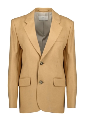 AMI Paris single breasted wool blazer - Neutrals