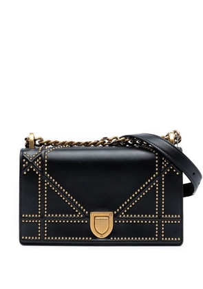Christian Dior Pre-Owned 2018 Small Lambskin Studded Diorama Flap crossbody bag - Black