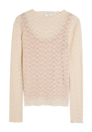 Vince lace long-sleeve top - Neutrals