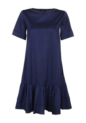 Weekend Max Mara ruffled cotton mini dress - Blue