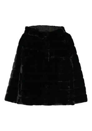 Marella hooded faux-fur jacket - Black