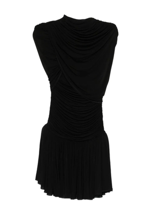 Magda Butrym draped pleated mini dress - Black