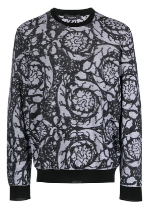 Versace Barocco Silhouette vanisé jumper - Black