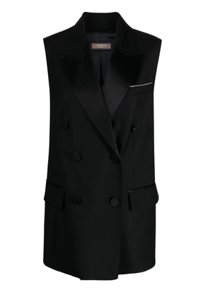 Peserico double-breasted sleeveless vest - Black