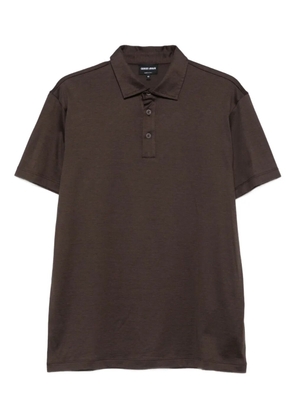 Giorgio Armani buttoned polo shirt - Brown