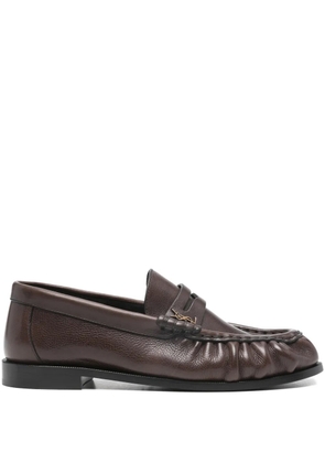 Saint Laurent leather loafers - Brown