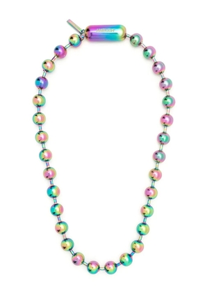 AMBUSH iridescent-effect ball chain necklace - Green