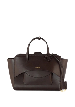 HIDESINS Flap M leather tote bag - Brown