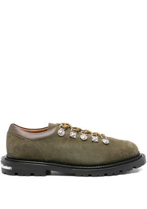 Toga Virilis lace-up suede derby shoes - Green
