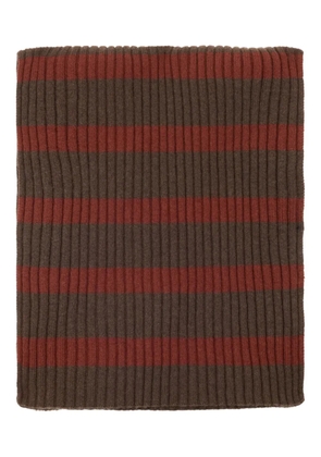 Malo striped scarf - Brown
