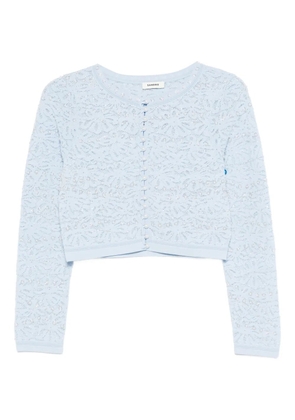 SANDRO floral-pattern cardigan - Blue