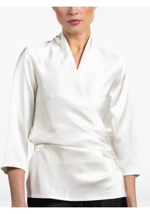 Peter Cohen three-quarter wrap blouse - White