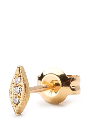 Yasuko Azuma 18kt yellow gold Leaf diamond stud earring