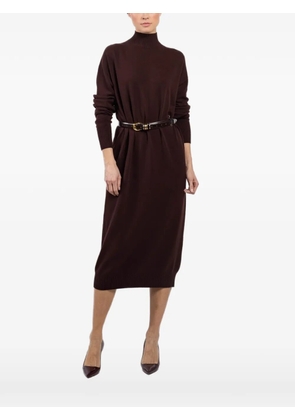 KONTATTO roll-neck midi dress - Red