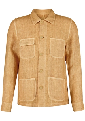 120% Lino linen shirt jacket - Neutrals