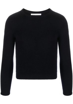 extreme cashmere fine-knit cropped jumper - Blue