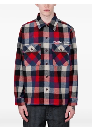 Human Made checked-pattern pocket shirt jacket - Red