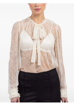 Ulla Johnson Iliana lace tie-detail blouse - Neutrals