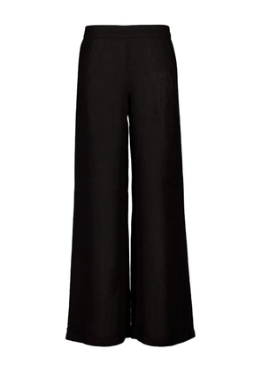 120% Lino linen palazzo pants - Black