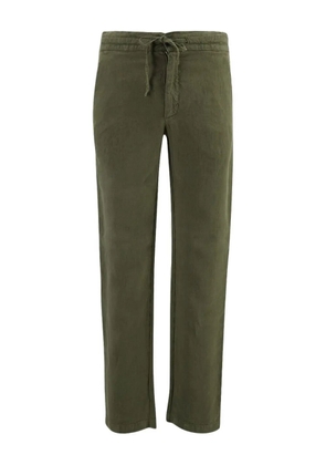 120% Lino drawstring-waist linen trousers - Green