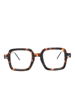 Kuboraum square-frame glasses - Brown